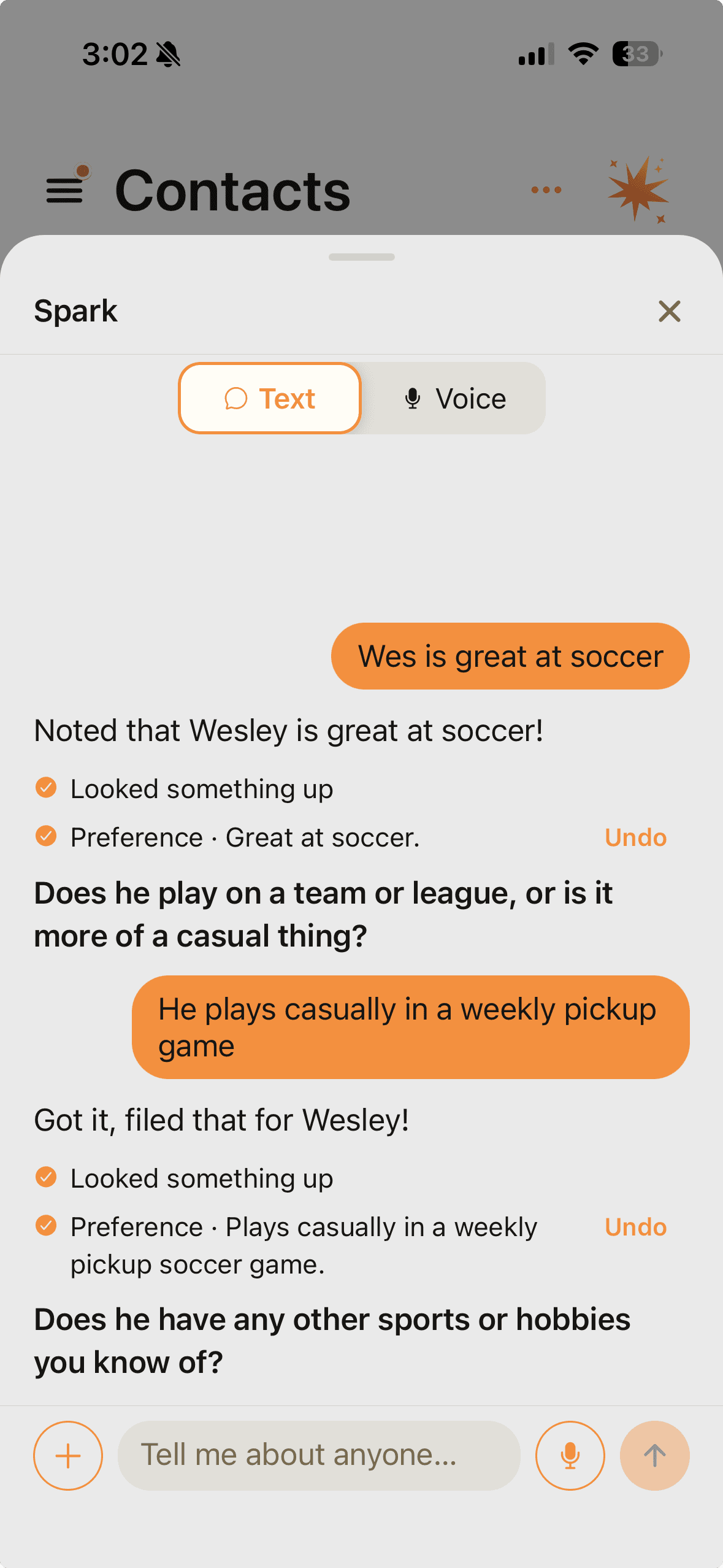 Spark Chat deciphering a nickname